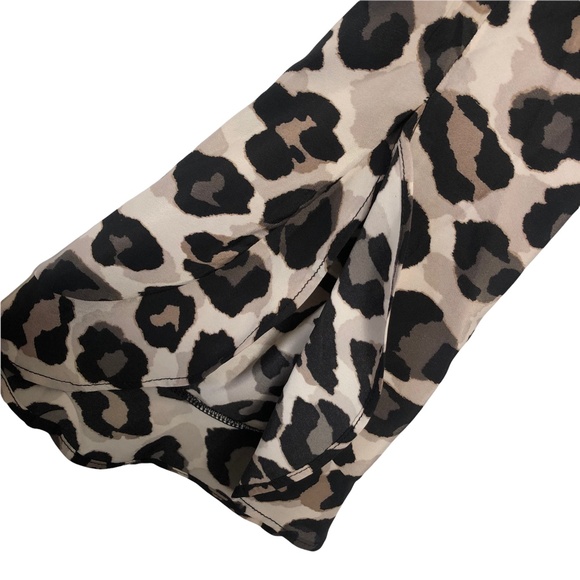 NWOT Eliza J Leopard Ruffle Shift Dress 8 - Picture 4 of 6